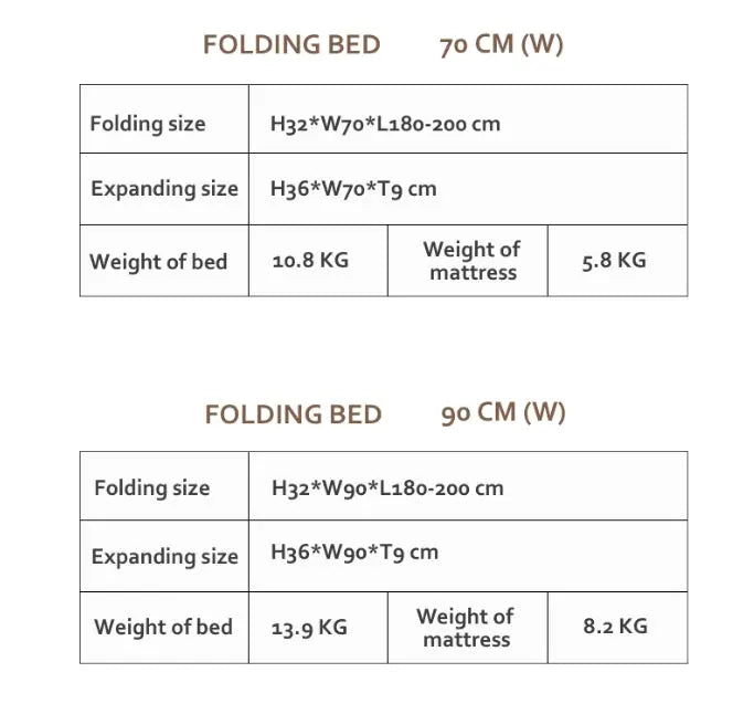 Accordion Folding Single Bed Luxepalace.co.uk