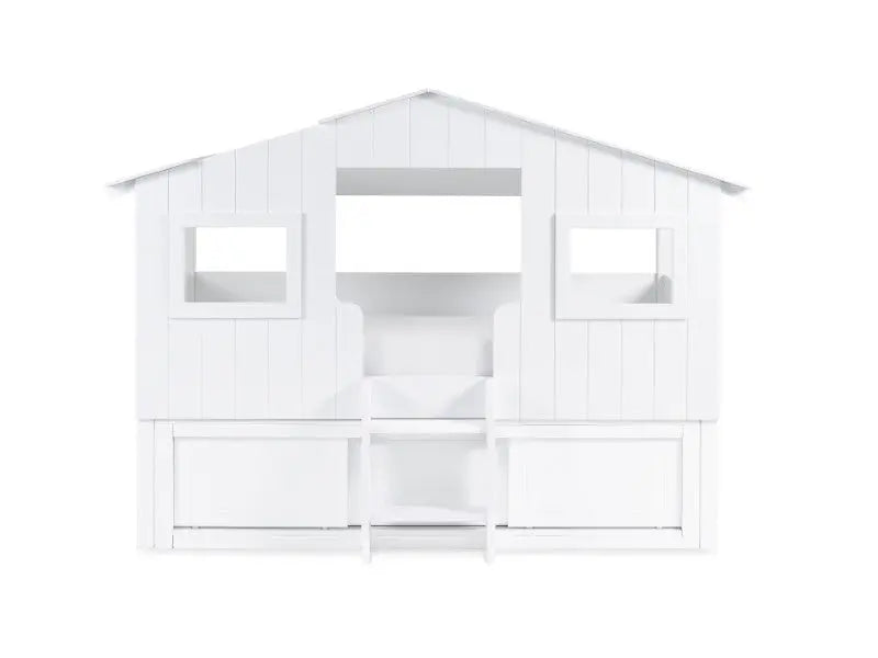 Acorn Treehouse Midsleeper & Storage Unit - White Luxepalace