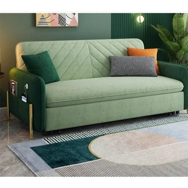 Aditi Two Seater Sofa Bed, Green Luxepalace.co.uk