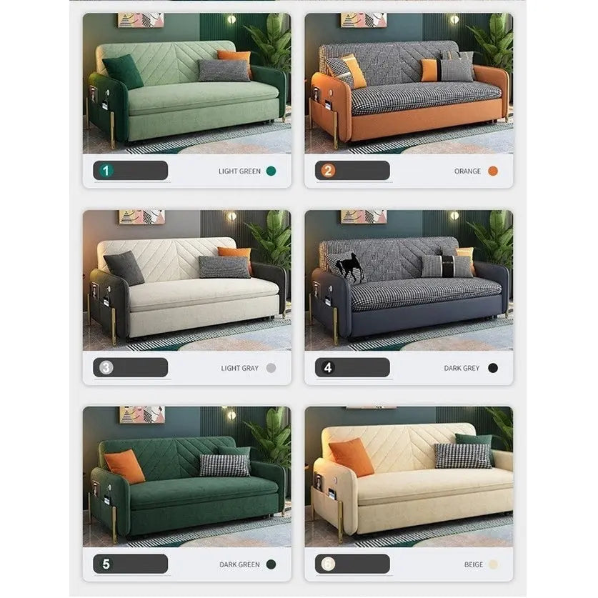 Aditi Two Seater Sofa Bed, Green Luxepalace.co.uk