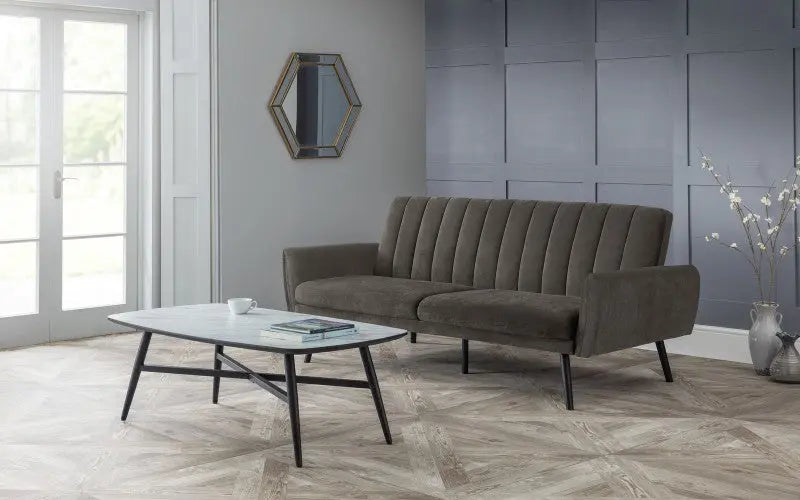 Afina Sofabed - Grey Velvet Luxepalace