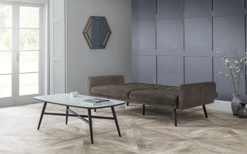 Afina Sofabed - Grey Velvet Luxepalace