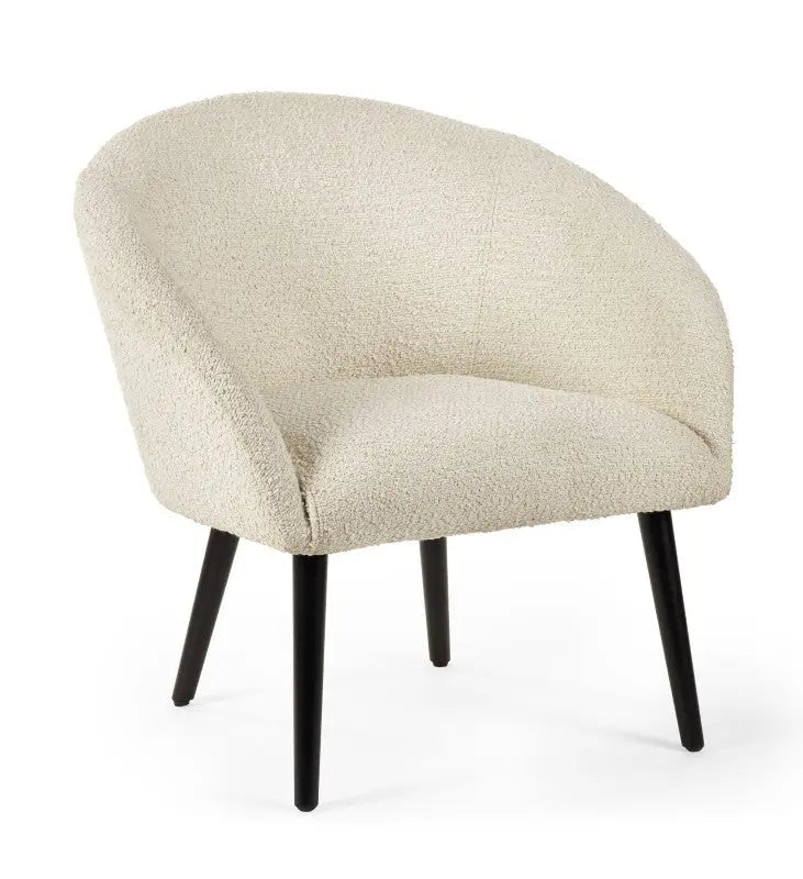 Amari Boucle Accent Chair - Ivory Luxepalace