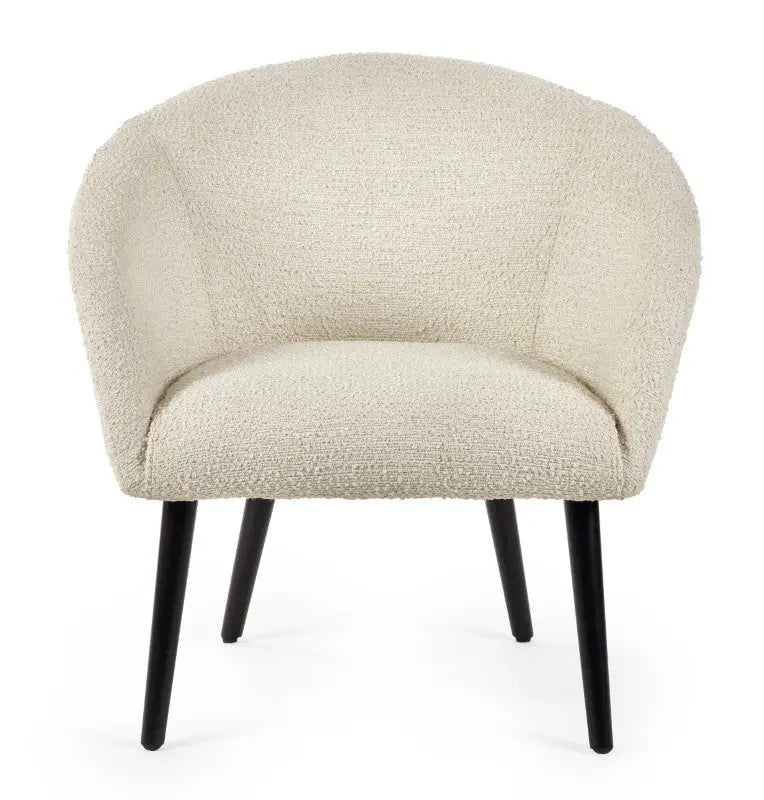 Amari Boucle Accent Chair - Ivory Luxepalace