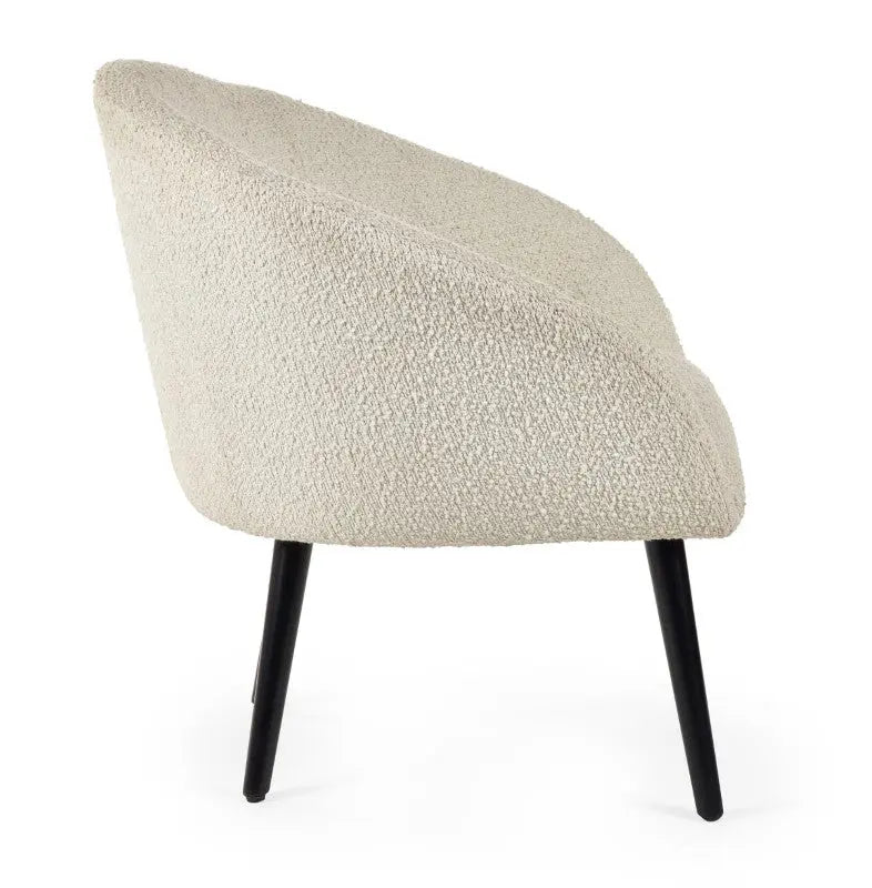 Amari Boucle Accent Chair - Ivory Luxepalace