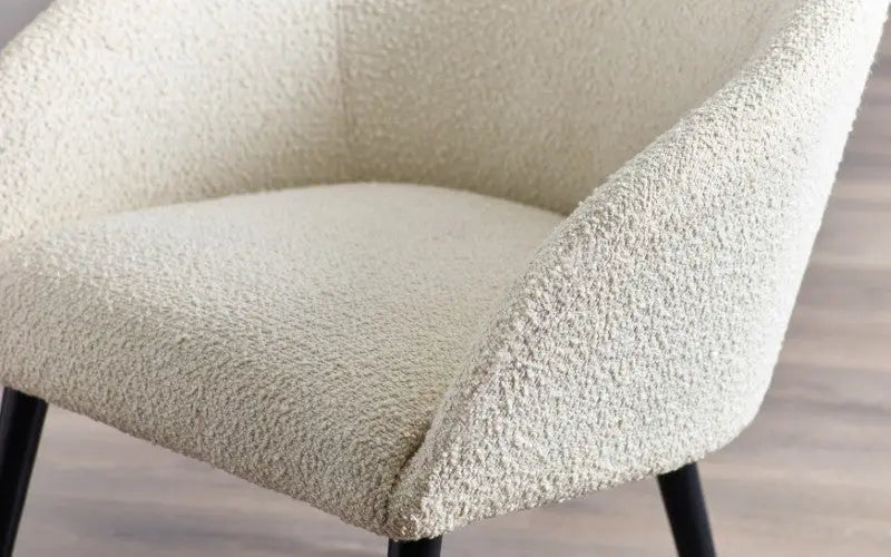 Amari Boucle Accent Chair - Ivory Luxepalace