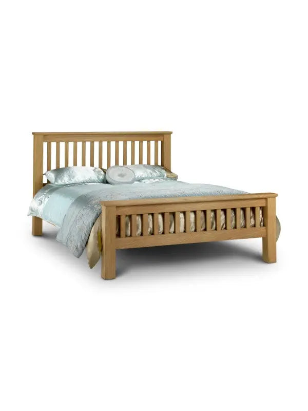 Amsterdam Oak High Footend 150cm King Bed Luxepalace