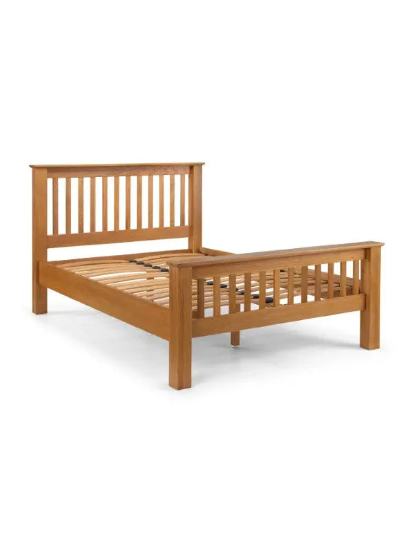 Amsterdam Oak High Footend 150cm King Bed Luxepalace