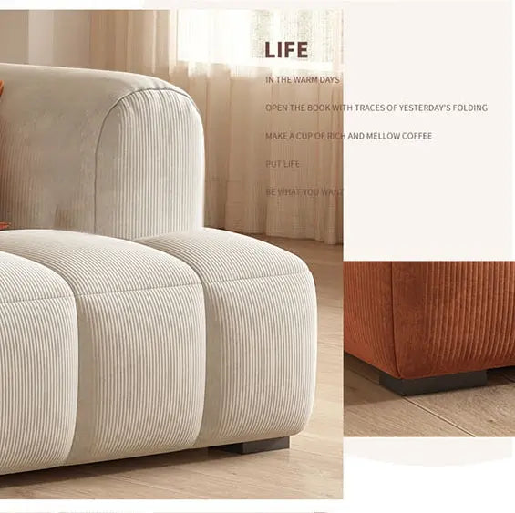 Arabella Module Sofa, Two Seater Sofa, Three Seater Sofa, Four Seater, Corduroy Fabric Luxepalace.co.uk