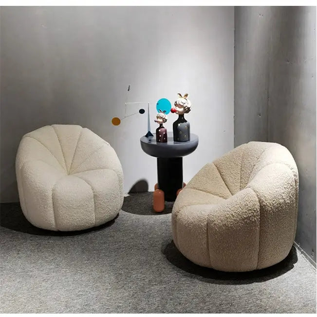 Arsav Pumpkin Three Seater Sofa, Boucle Luxepalace.co.uk