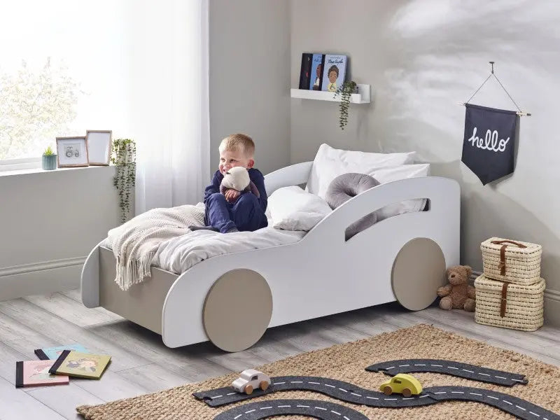 Atlantis Toddler Car Bed - White Luxepalace