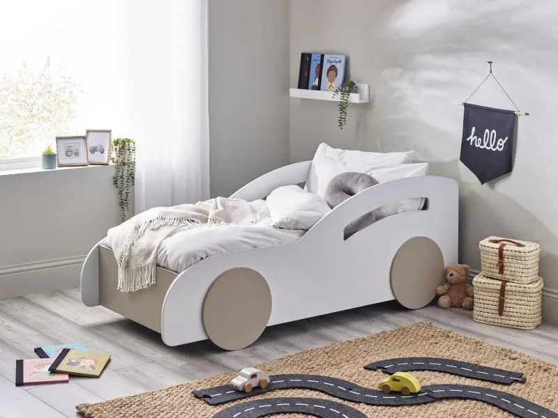 Atlantis Toddler Car Bed - White Luxepalace