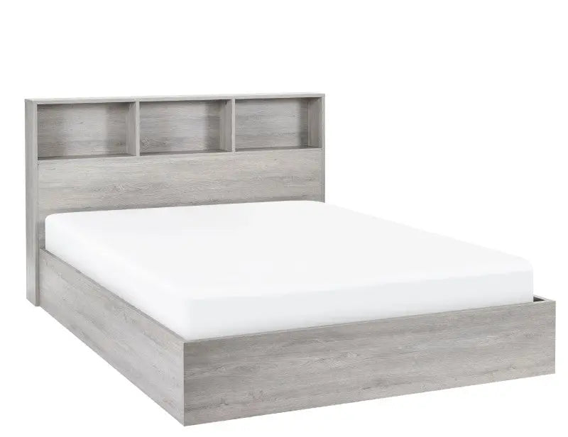 Bali Ottoman Storage 135cm Double Bed - Grey Oak Luxepalace