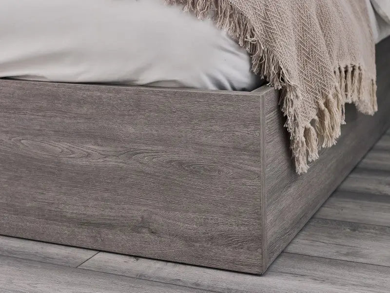 Bali Ottoman Storage 135cm Double Bed - Grey Oak Luxepalace