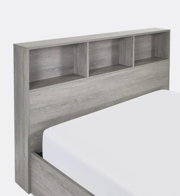 Bali Ottoman Storage 135cm Double Bed - Grey Oak Luxepalace