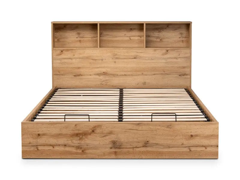 Bali Ottoman Storage 150cm King Bed - Light Oak Luxepalace