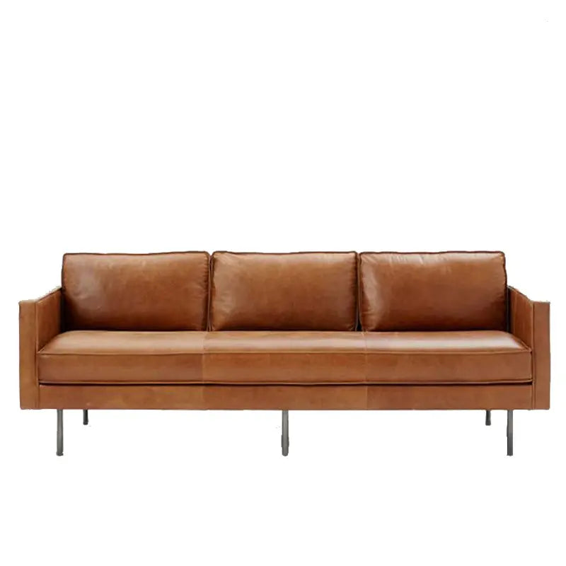 Barbican Three Seater Sofa, Real Leather For Clearance Luxepalace.co.uk