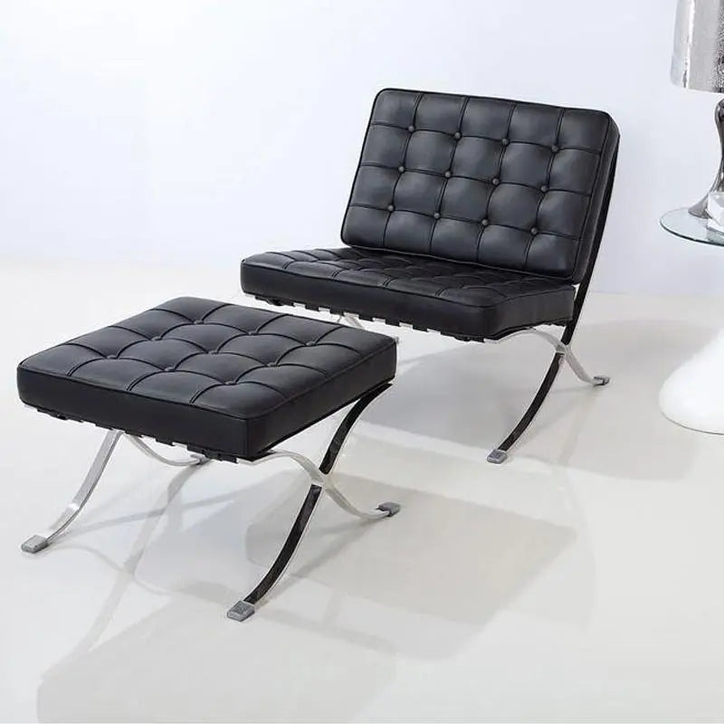Barcelona Chair And Ottoman, Armchair Luxepalace.co.uk