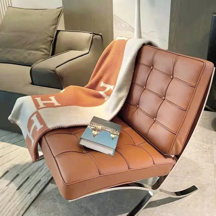 Barcelona Chair And Ottoman, Brown Leather Luxepalace.co.uk