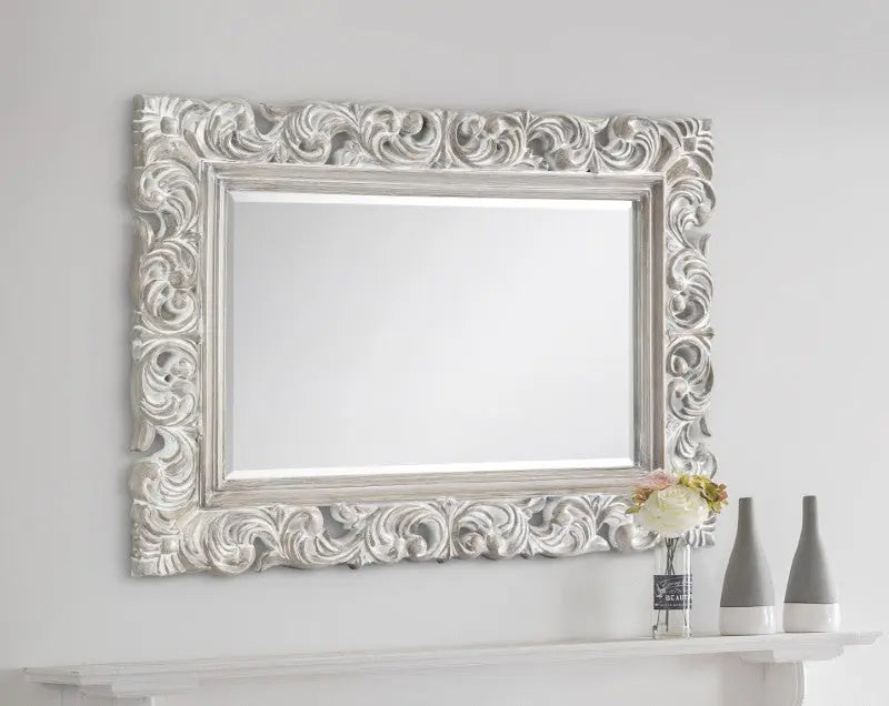 Baroque Distressed Wall Mirror Luxepalace