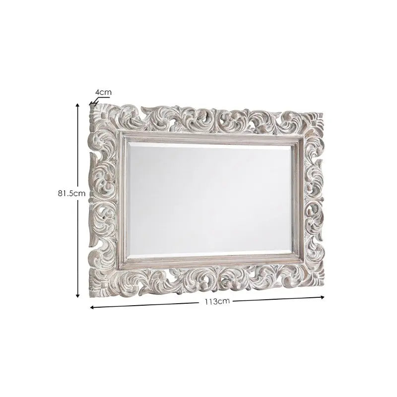 Baroque Distressed Wall Mirror Luxepalace