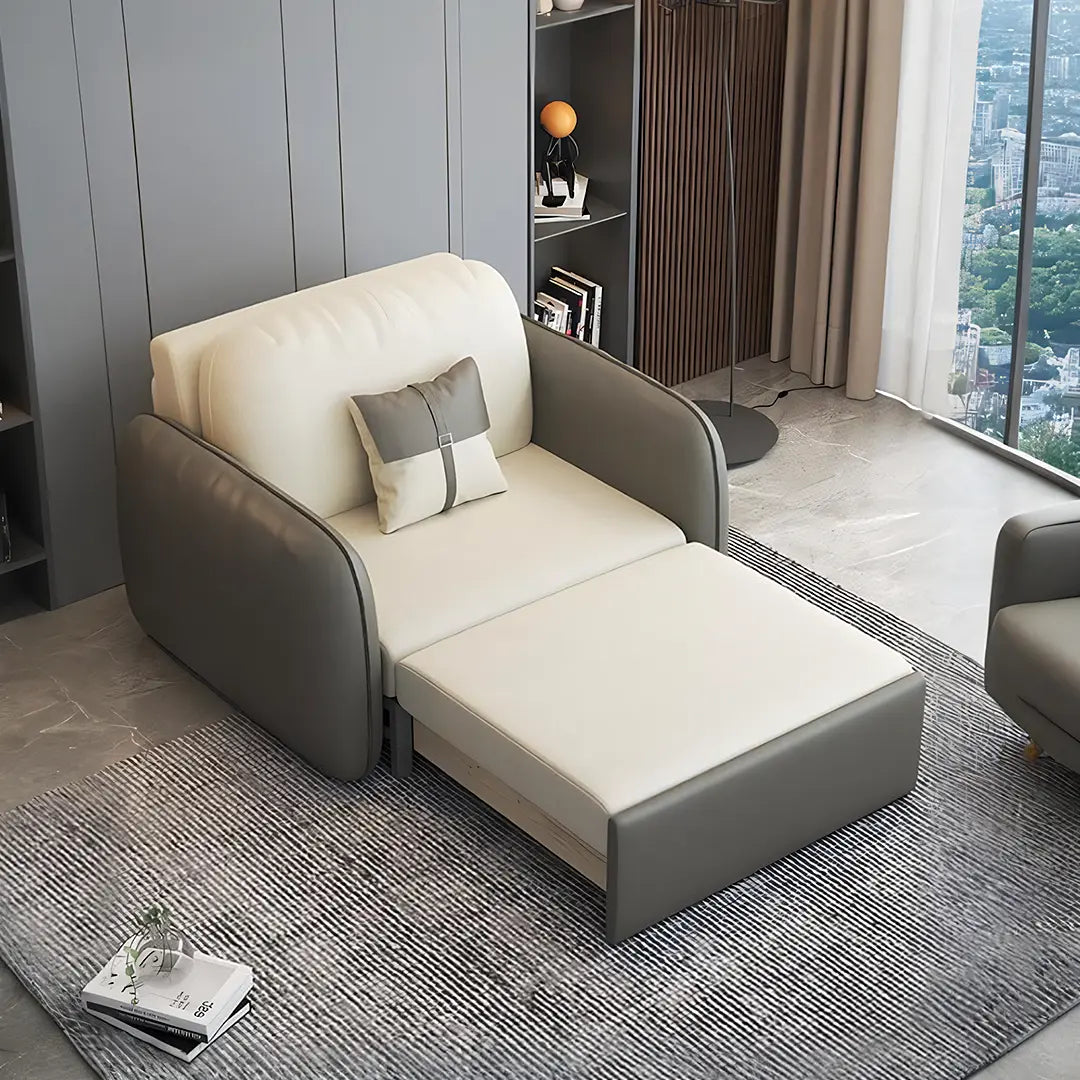 Caio Single Sofa Bed, Leathaire Luxepalace.co.uk