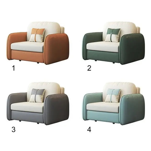Caio Single Sofa Bed, Leathaire Luxepalace.co.uk