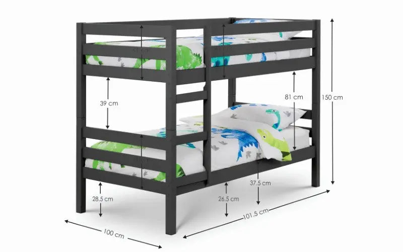 Camden Bunk Bed Anthracite Luxepalace
