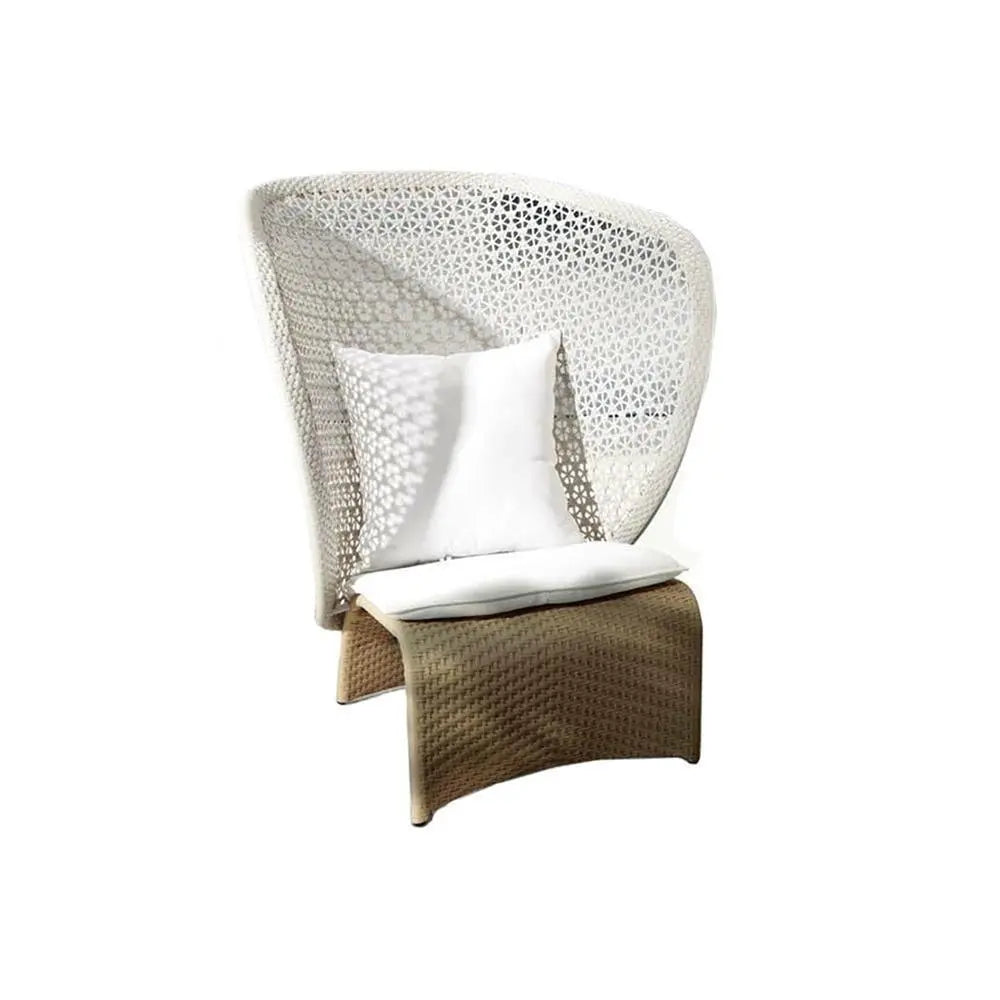 Cannes Rattan High Back Outdoor Lounge Chair Luxepalace.co.uk