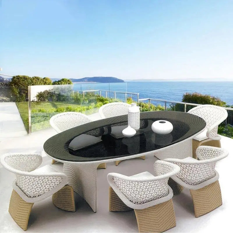 Cannes Rattan High Back Outdoor Lounge Chair Luxepalace.co.uk