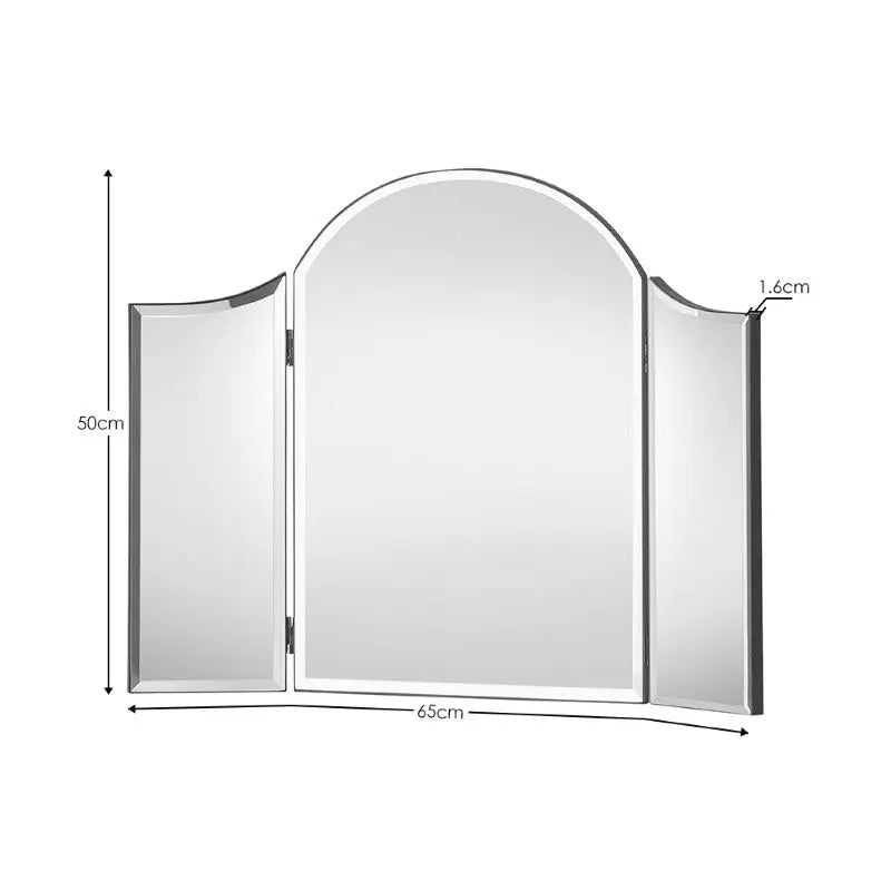 Canto Curved Dressing Table Mirror Luxepalace