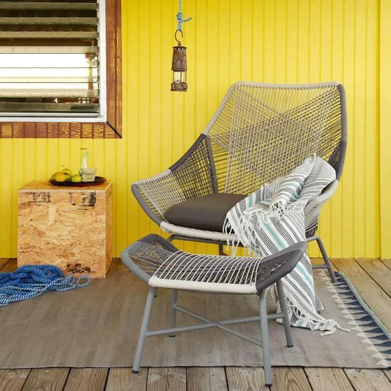 Carmean Rattan Chair and Footstool, Outdoor Luxepalace.co.uk