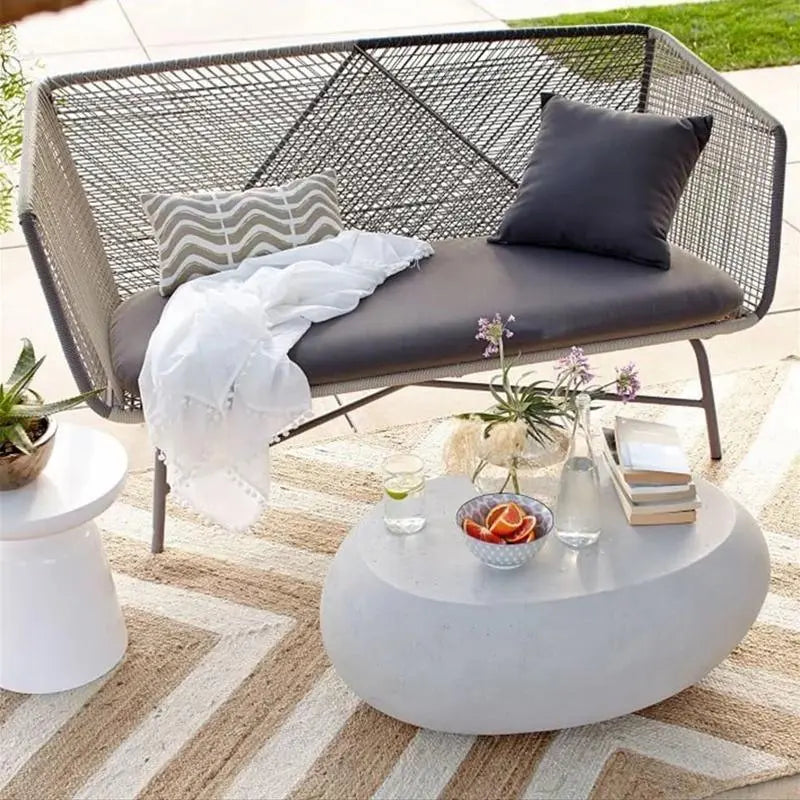 Carmean Rattan Chair and Footstool, Outdoor Luxepalace.co.uk