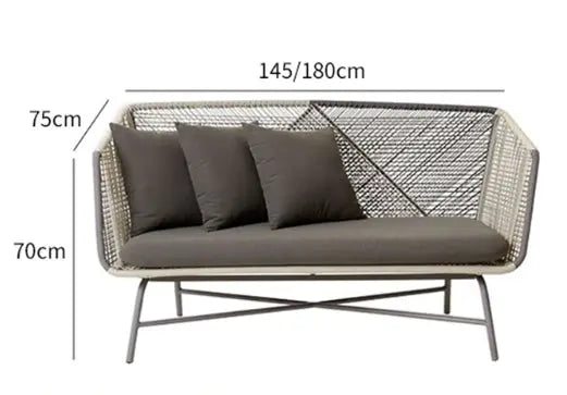 Carmean Rattan Chair and Footstool, Outdoor Luxepalace.co.uk