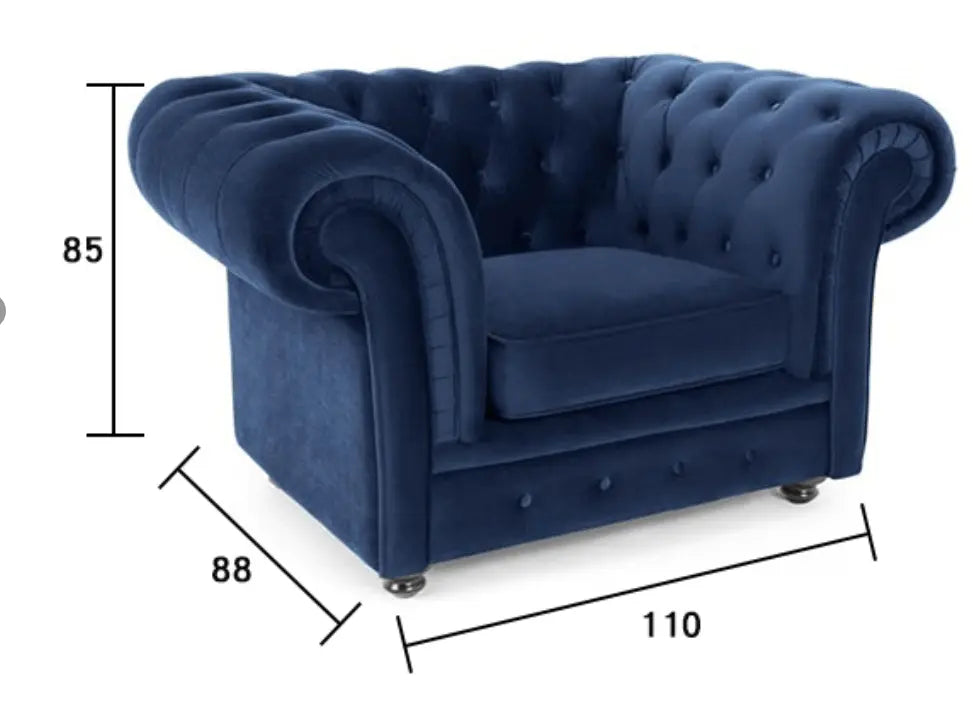 ChicComfort Armchair, Velvet Luxepalace.co.uk