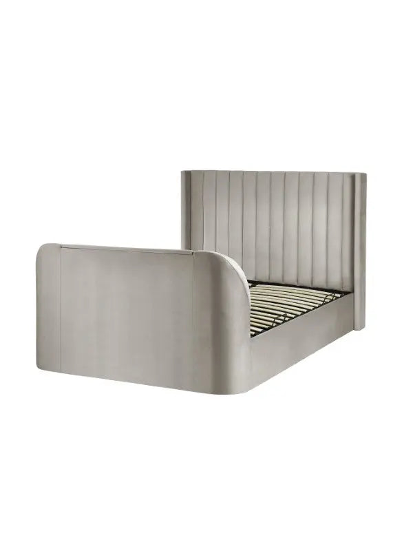 Clara Ottoman TV Bed 135cm - Light Grey Luxepalace