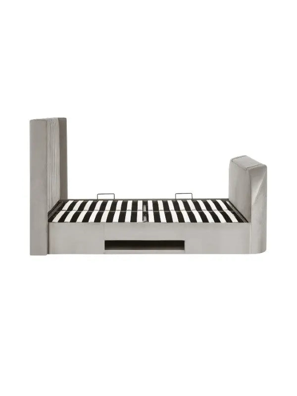Clara Ottoman TV Bed 135cm - Light Grey Luxepalace