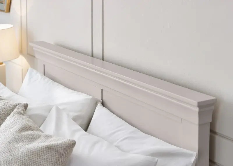 Clermont 150Cm King Bed - Light Grey Luxepalace