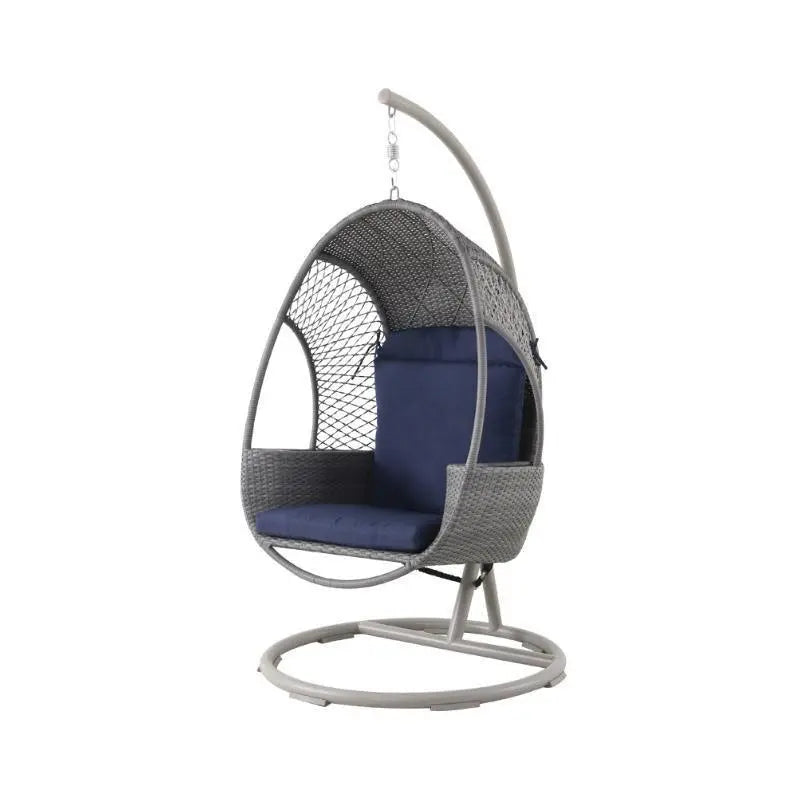 Cottle Rattan Garden Hanging Egg Chair with Stand, Indoor/ Outdoor Furniture Luxepalace.co.uk