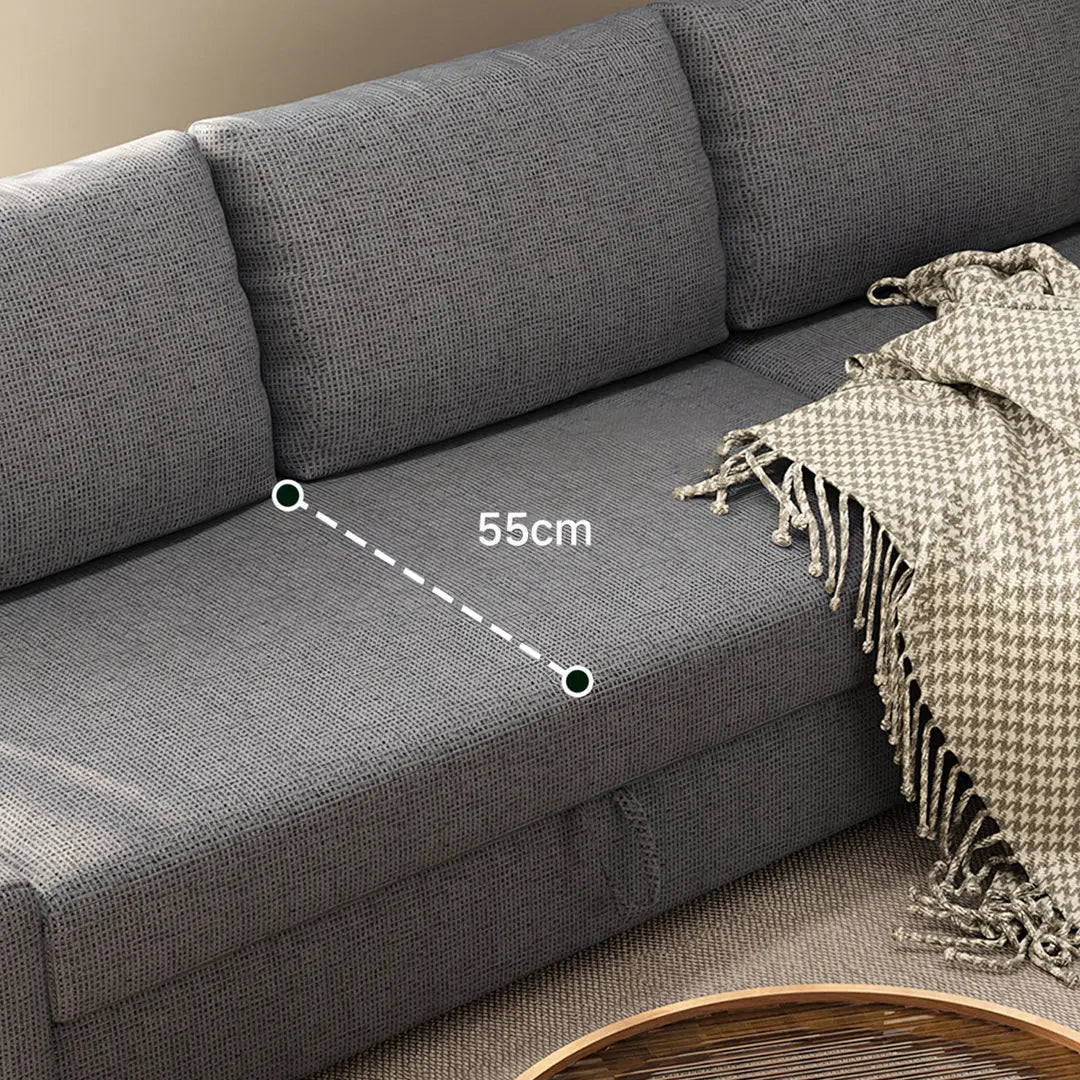 Edwards Three Seater Corner Sofa Bed With Storage, Linen Luxepalace.co.uk