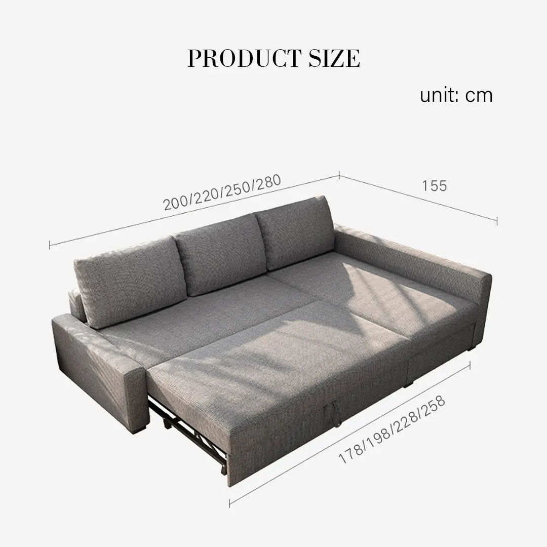 Edwards Three Seater Corner Sofa Bed With Storage, Linen Luxepalace.co.uk