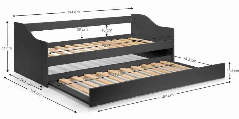 Elba Daybed - Anthracite Luxepalace