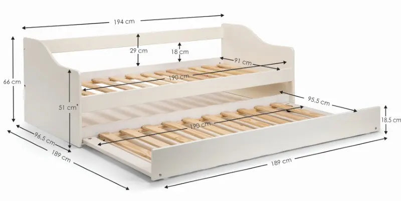 Elba Daybed - Surf White Luxepalace