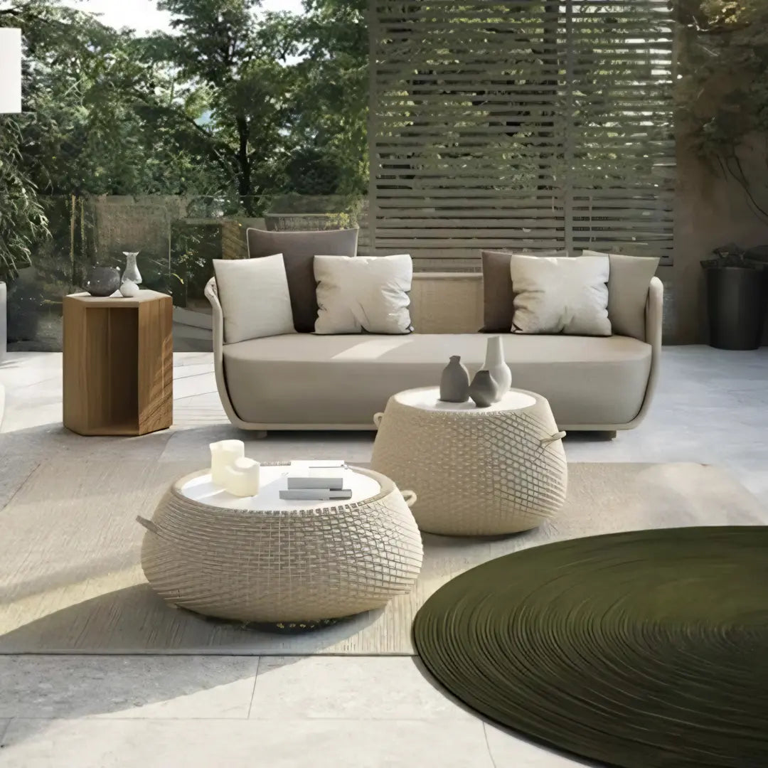 Eusden Rattan Outdoor Sofa Set, Outdoor Furniture Luxepalace.co.uk