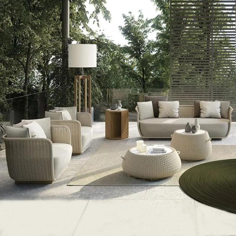 Eusden Rattan Outdoor Sofa Set, Outdoor Furniture Luxepalace.co.uk