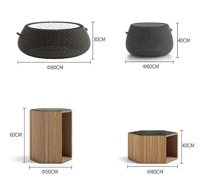 Eusden Rattan Outdoor Sofa Set, Outdoor Furniture Luxepalace.co.uk