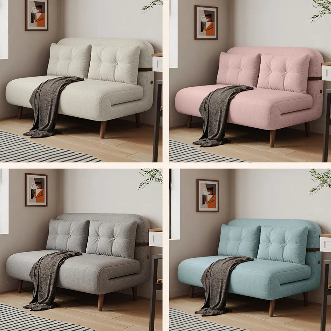 Evans Single Seater, Two Seater Sofa Bed, Linen Luxepalace.co.uk