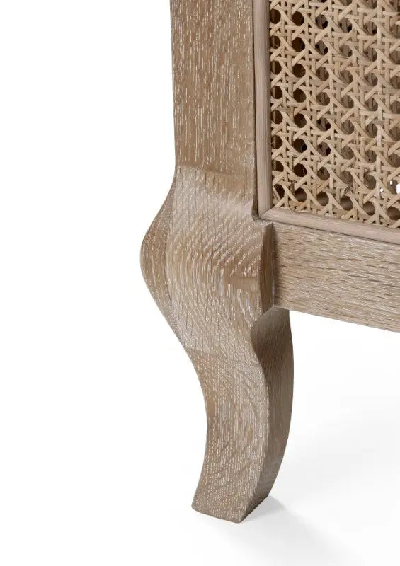 Fleur Rattan Bed 150Cm - Light Oak Luxepalace