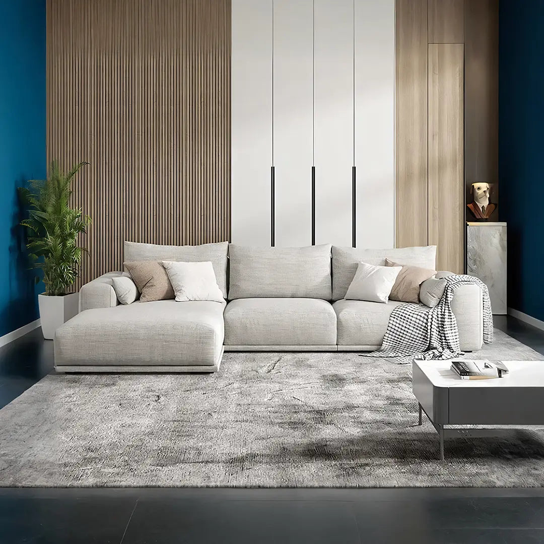 Frances Three Seater Corner, Four Seater Corner Sofa, Cotton Linen Luxepalace.co.uk