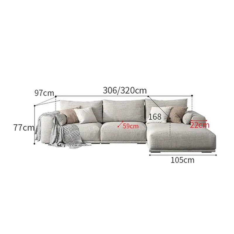 Frances Three Seater Corner, Four Seater Corner Sofa, Cotton Linen Luxepalace.co.uk